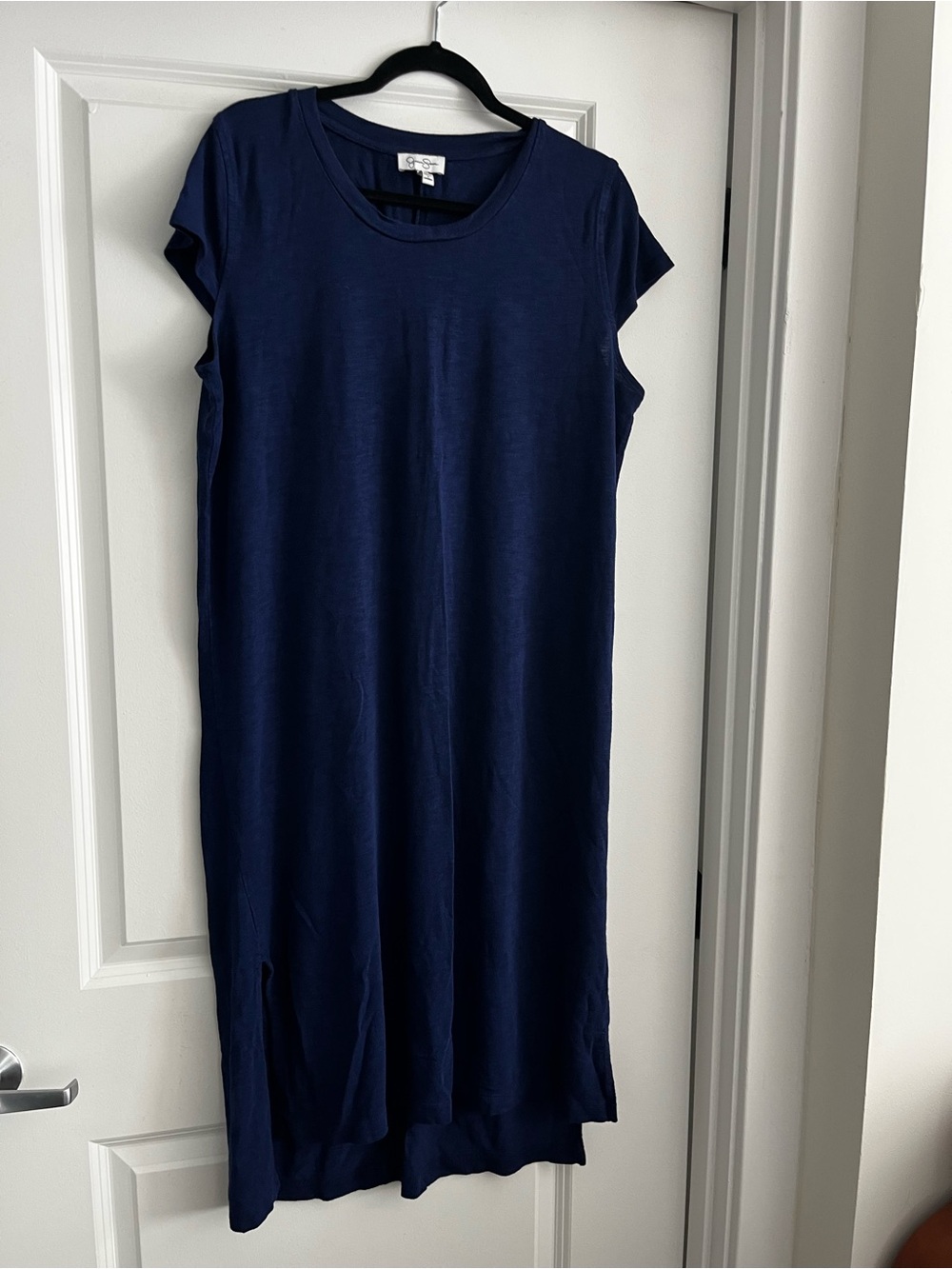 Classic Navy Cap Sleeve Midi Dress by Jessica Simpson